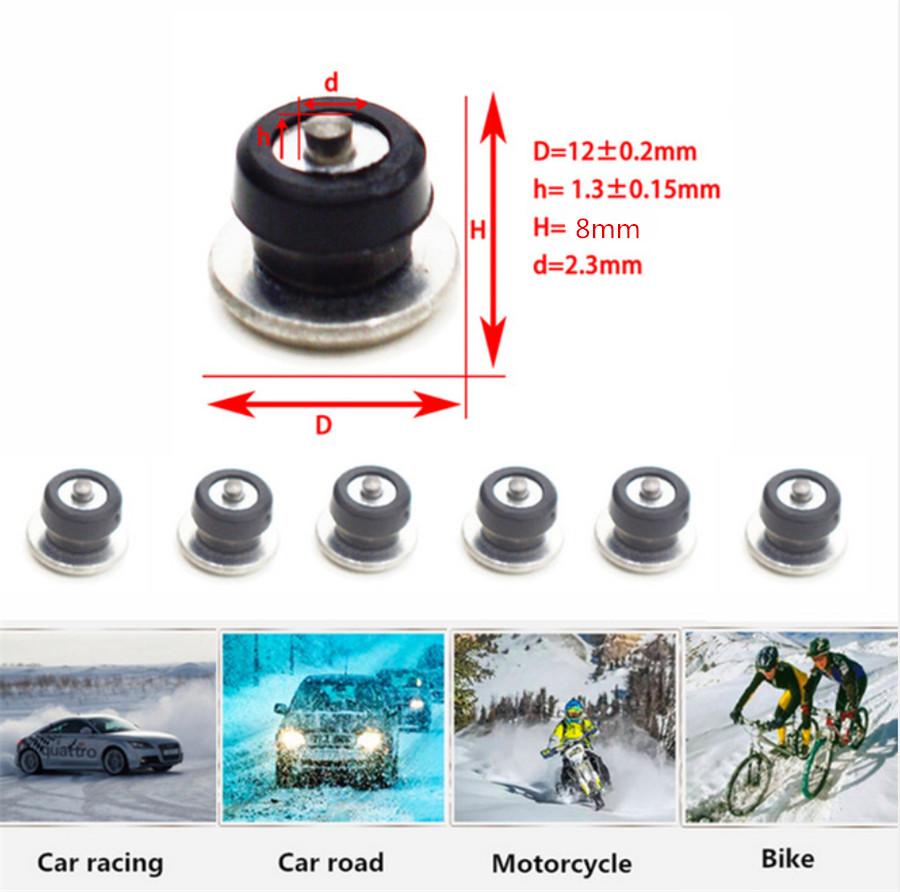 100 Pcs Wheel Tire Stud Spike Wheel 12x8mm Aluminum For Car Motorcycle