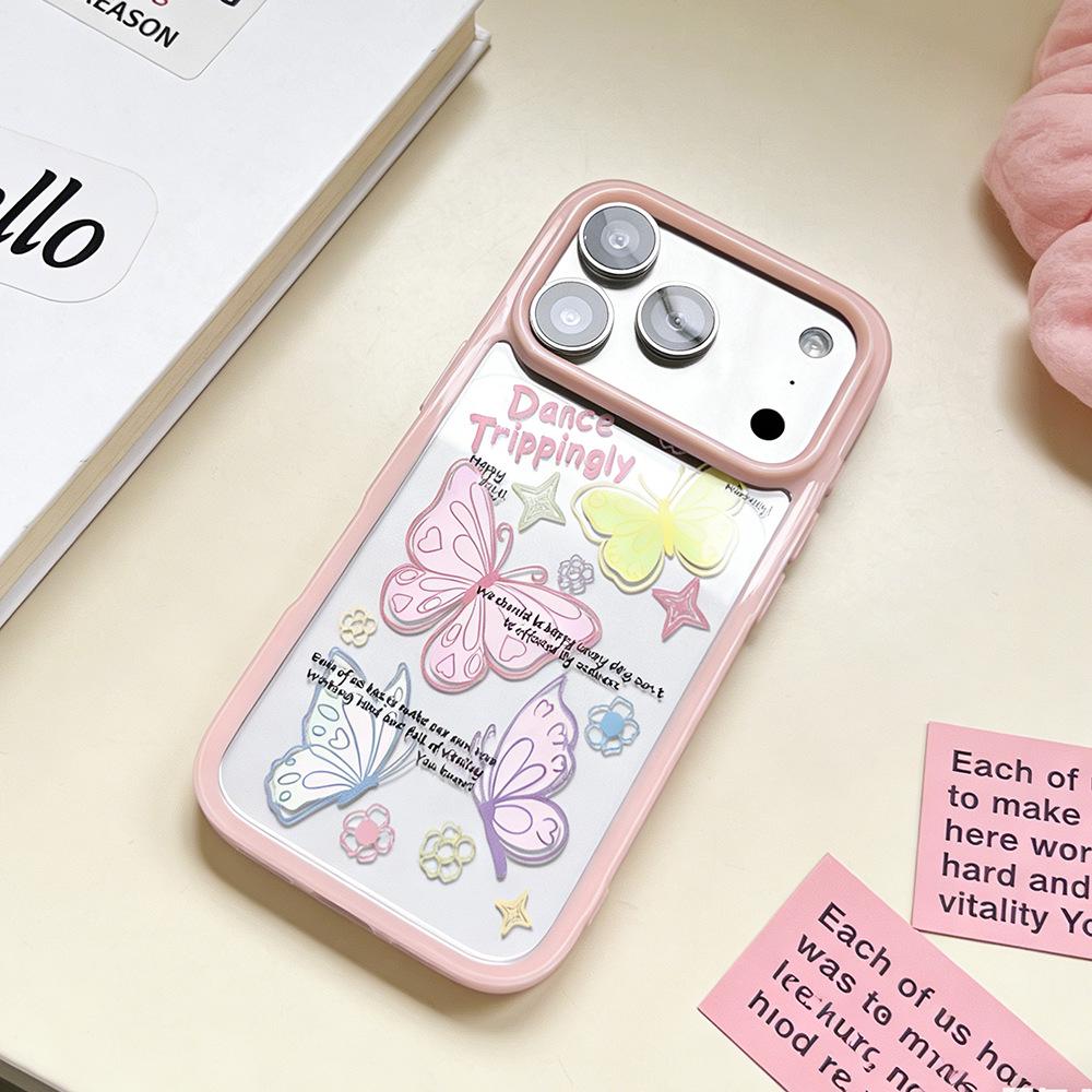 

Colorful Graffiti Butterfly iPhone 15/14/17 Pro Max Case - Transparent, Full Coverage, Drop Protection. iPhone 16