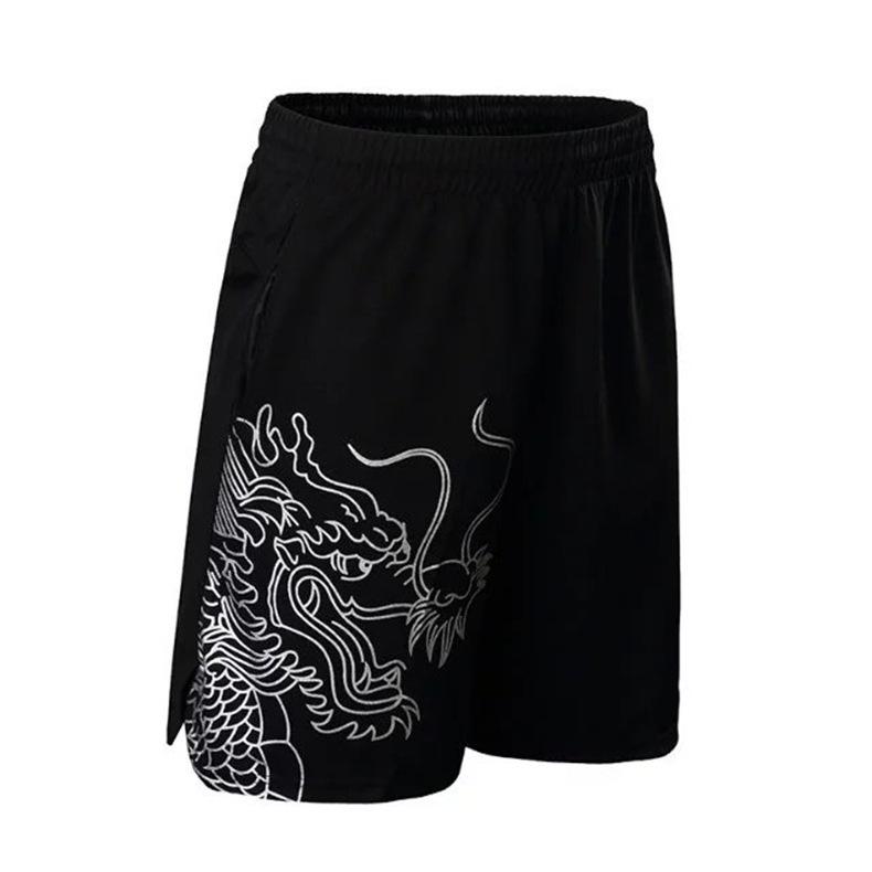 Unisex Schnelltrocknendes Drachenmuster Tischtennis-Uniformset - Sommer Kurzarm Sporttrikot für Training & Wettkampf