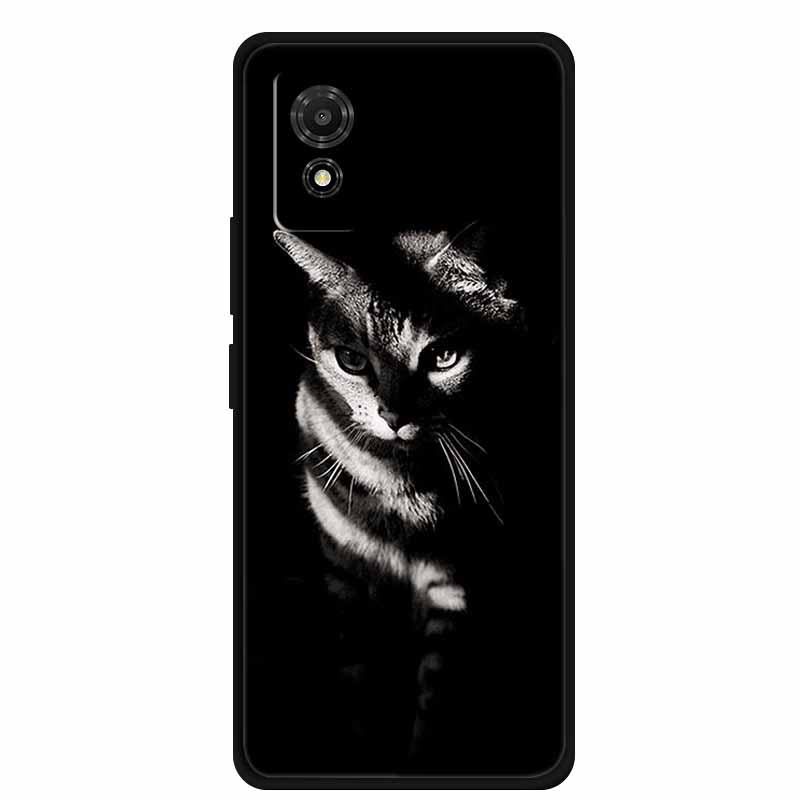 Hülle für TCL 501 Case T433D T433E Tiere Weiches Silikon Handyhülle für TCL 501 2024 Rückseite Schutzhülle Stoßfänger 6,78 Zoll Hülle
