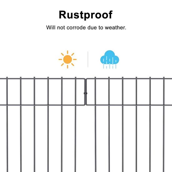 5 st Djurstängsel Utan Grävning Järn Trädgårdsstängsel Rostsäkert Metallstängsel Kant för Kaniner Och Hundar Markförsvar Utomhus Gård Uteplats Skydd