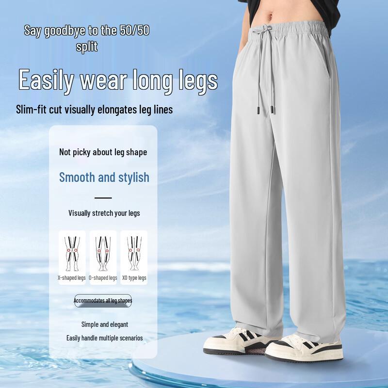 Warrior Men's Ice Silk Straight-Leg Casual Pants
