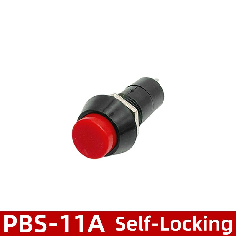 5PCS Self Locking / Reset 12mm Plastic Push Button Switch 2Pins Momentary Latching Switches with 20cm Wire Cable