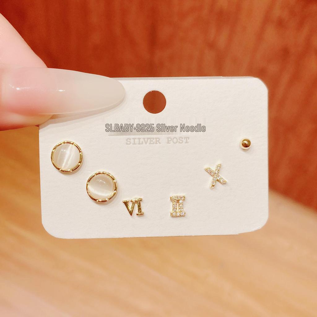 Environmentally Friendly Nickel-Free Gold Plated Women's Stud Earrings - High-End, Simple, Versatile Design