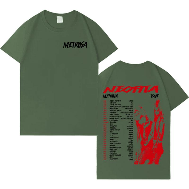 

Rapper Metrika Fashion Album Graphic Tees Mens Women Oversized Cotton Tshirts Hip Hop High Quality Casual Short Sleeve Tshirt 3XL