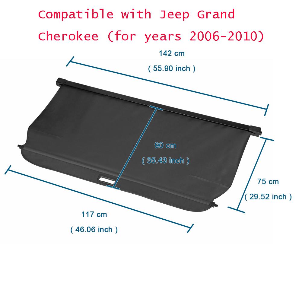 

Крышка багажника автомобиля для Jeep Grand Cherokee 2006-2021, задний кронштейн для багажника, защитная шторка для багажа, обратите внимание на модельный год