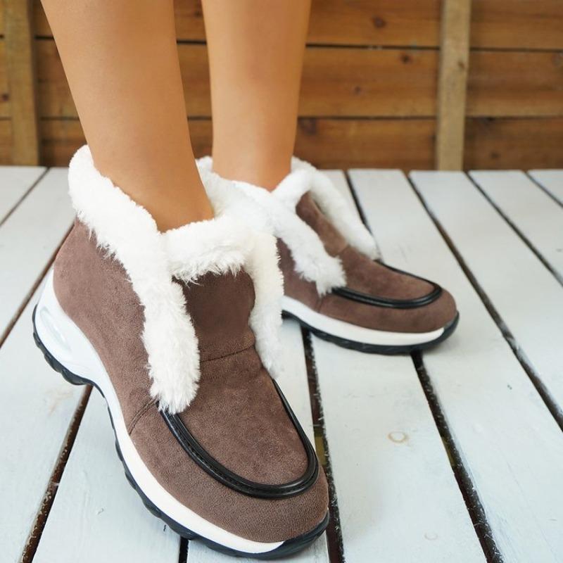 Popular women's cotton shoes autumn and winter new large size round head thick-soled velvet cotton shoes snow boots