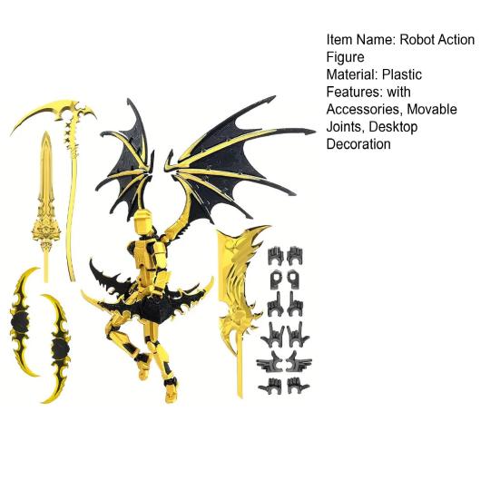 3D Printed Robot Action Figure with Accessories Movable Joints Demon