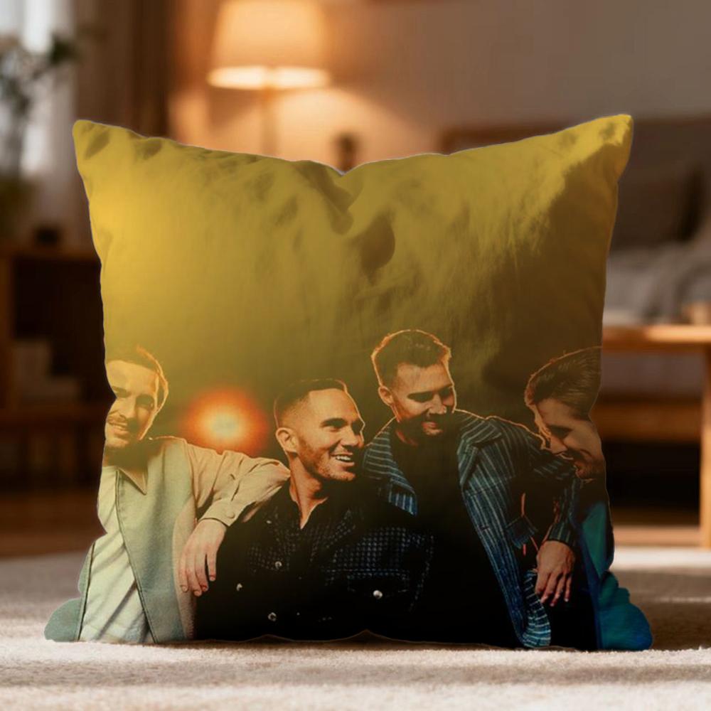 Popular B-BBig Time Rush Cushion Cover Soft Washable Pillow Case Multi-Scene for Couch Bed Travel Office Use