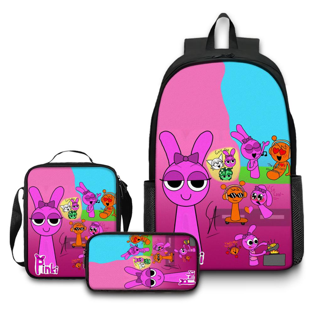 Rhythm Box Game School Bag Sprunki Load Reduction Cartoon Backpack Student Backpack Backpack D