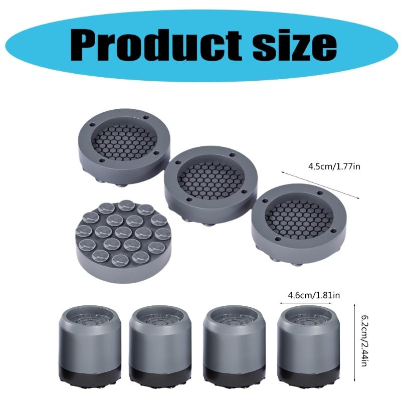 8Pieces Nonslip Plastic Pads for Washers and Appliances to Minimizing Vibration and Protect Surfaces from Damage