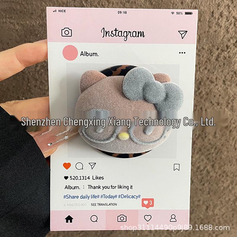 Cartoon Kitty Cat Crying Doll with MagSafe Compatible Retractable Magnetic Holder OPP Bag