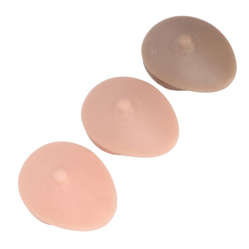 3PCS Piercing Silicone Nipple Models Light Medium Dark Skin Tone Reusable Body Piercing Models with