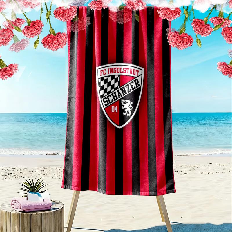 FC Ingolstadt Schanzer Print Beach Towel, Large Soft Quick Dry Towel for Beach Camping Swimming