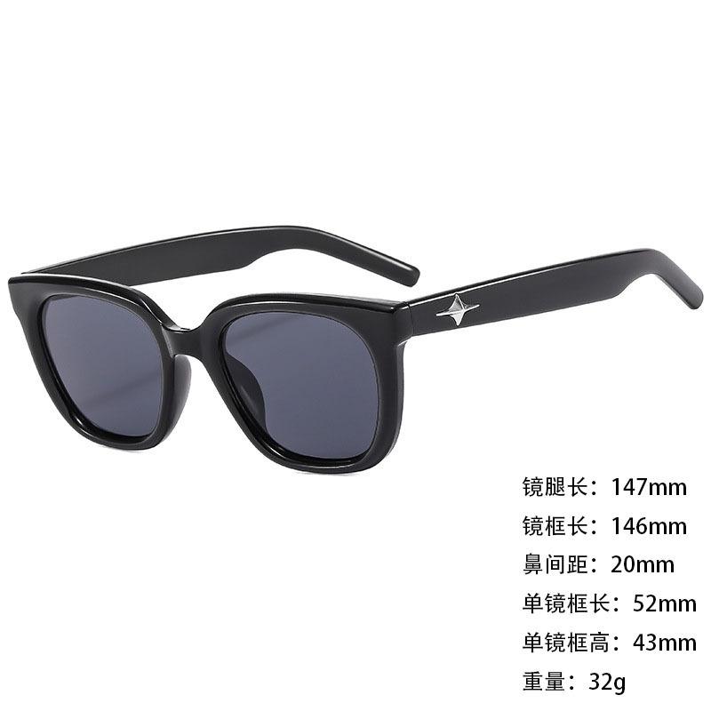 Sunglasses Star Anti-Uv400 Advanced Glasses Thin Trend Sunglasses Metal Hinge