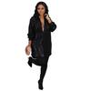 Stylish European & American Sequin Shirt Dress