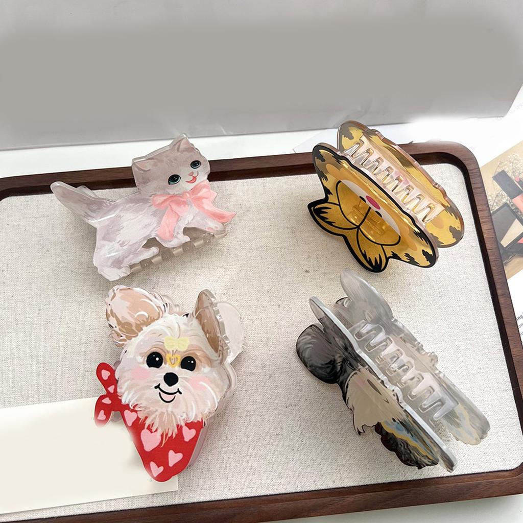 Cute Cat Hair Clips Claw Clips for Short Long Hair Acetate Hairpin Fashion Hair Accesories for Women Girls and Cat Lover