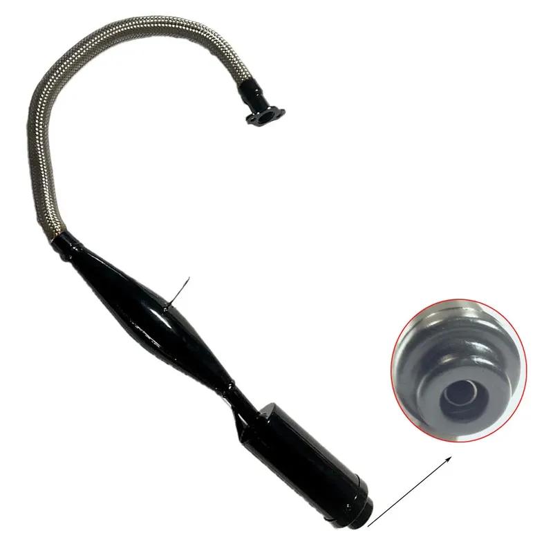 Black Silver Viper Flexible Muffler Pipe For 80cc Bike Gas Engine Motor Parts Motorcycle Exhaust Systems Flexible Muffler Pipe
