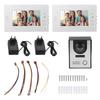 7in Wired Video Door Phone Kit Night Vision 2 Way Intercom Video Doorbell System for Apartment Villa