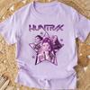 Popular Cartoon Print Women T-Shirt Cartoon Design Casual Harajuku Style T-shirts Girls Round Neck Short Sleeved Top Fans Gifts