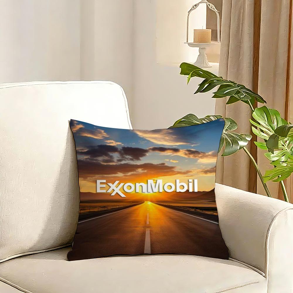 ExxonMobil Cushion Cover Reversible Plush Pillow Cover Soft Fluffy Home Decor for Sofa Bedroom