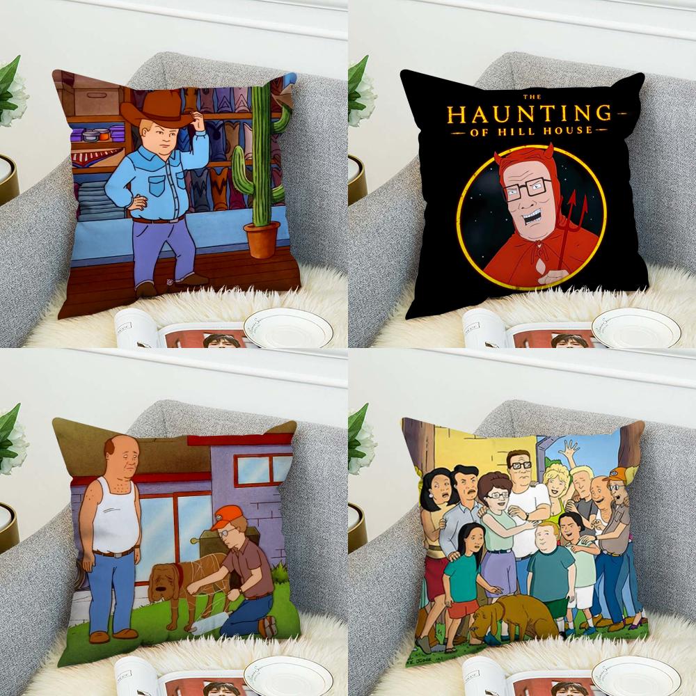 KKing Of The Hill Pillow Case For Car Sofa Decorative Home Doublesided Print Plush Square Throw Pillow Cushion Cover