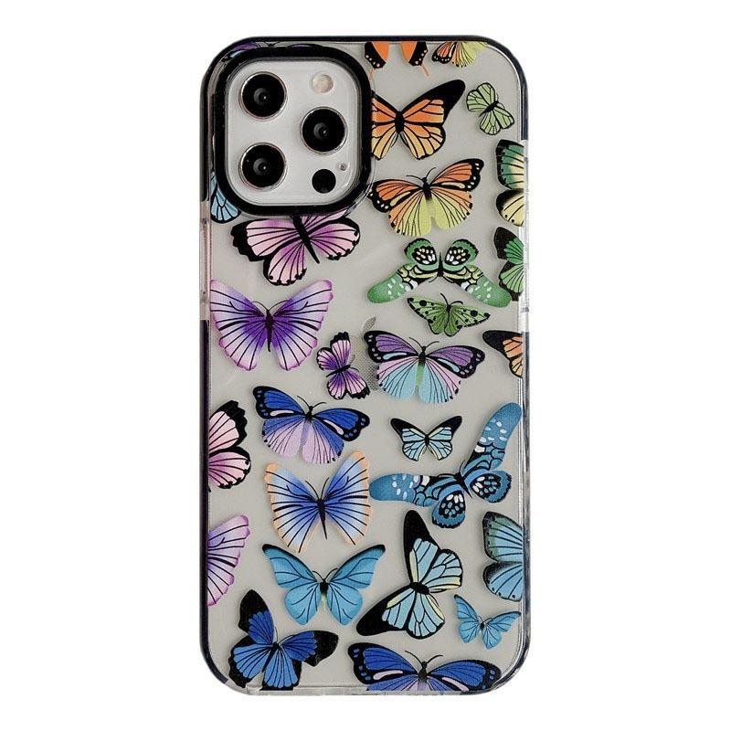 Ins wind color butterfly case iphone16 15 14ProMax 13 XS iPhone case
