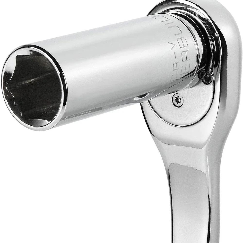 11Pieces Metric Long Chrome Socket Set 6-Point Deep Socket 1/4-Inch Drive From 4 Mm To 14 Mm Professional Grade