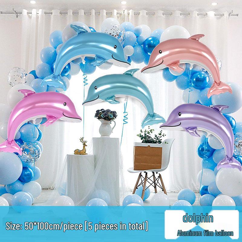 Blue Ocean Sky Tassel Ribbon Flag - Western Summer Theme Crepe Decoration