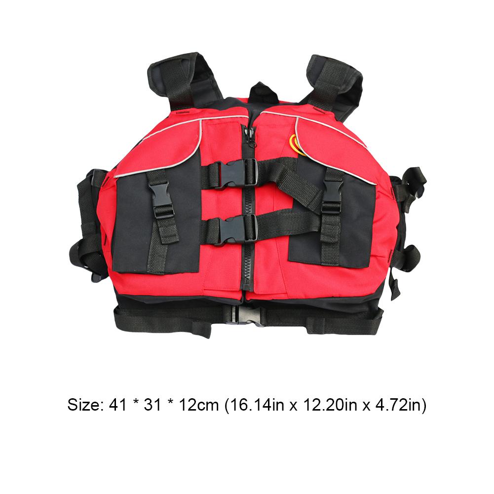 Life Jacket Survival Swimsuit Adjustable Safety Vest High Buoyancy Life Vest Dual Buckle Swim Vest for Kayaking Rafting Boating
