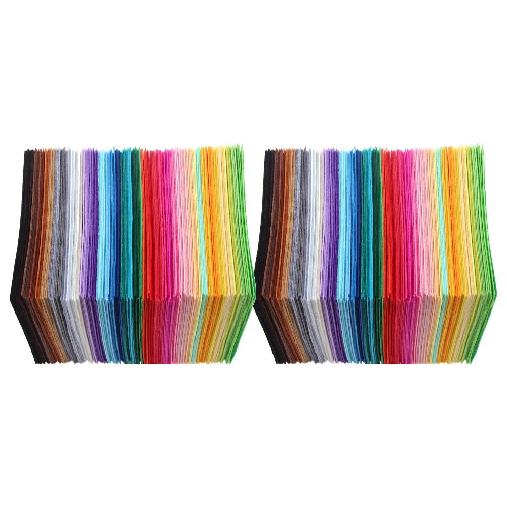 200-40 Stück Vliesstoff Nähzubehör 10x10cm Vliesstoff Verschiedene Farben Filzplatten Patchwork für Kinder Für Puppen