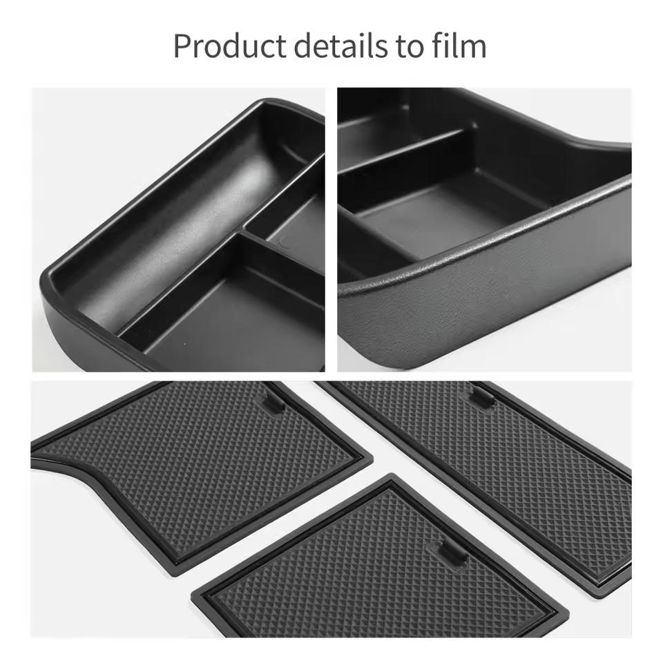 For VW Volkswagen ID.4 ID4 ID 4 Center Console Storage Box Central Tray Organizer Car Interior Accessories