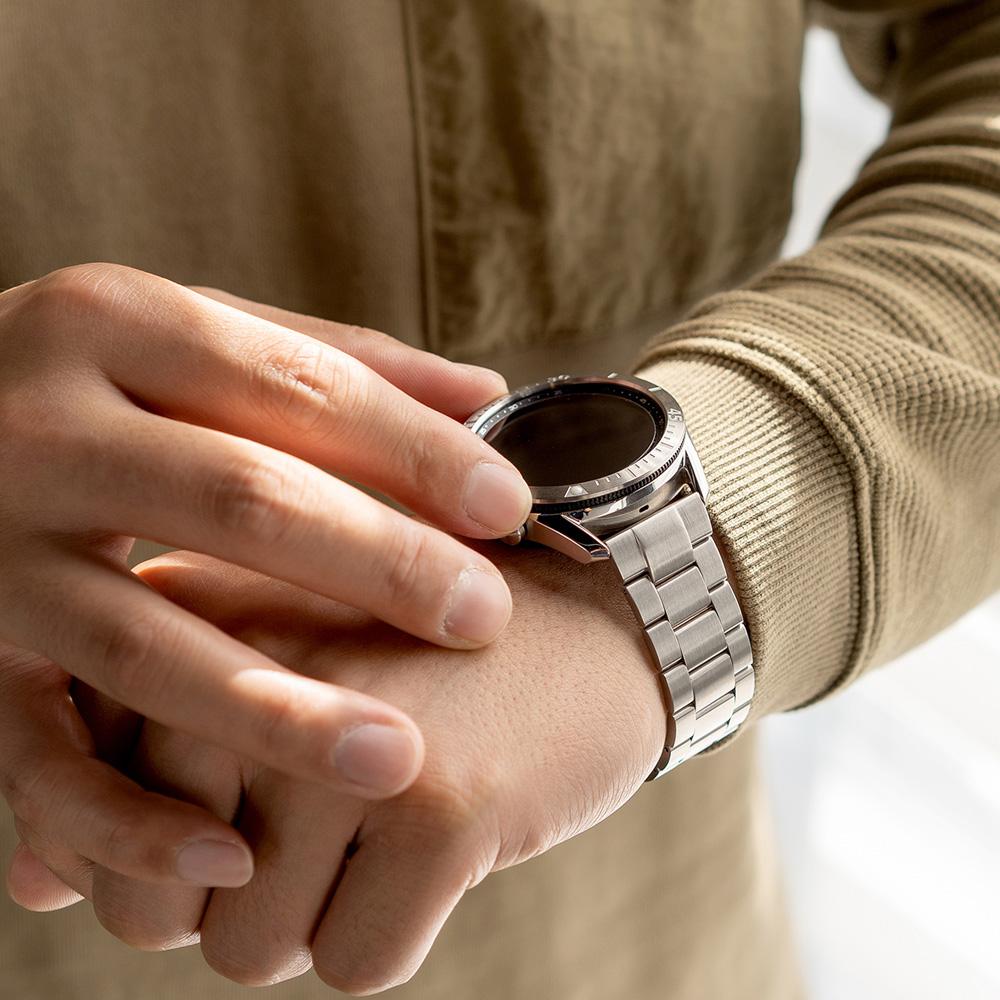 Lingke Smartwatch Compatible Strap Metal One Silver