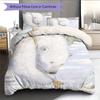 Bear Bedding Quilt Set Quilt Cover Pillowcase Home Decoration Birthday Gift (1 * duvet cover + 2 * pillowcase, without core)