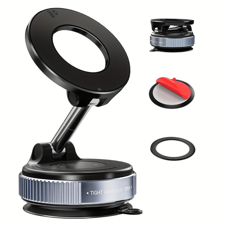 Super Strong Magnetic Car Phone Holder 360 Degree Rotation Vacuum Suction Cup For Iphone 12-16 Series Multi Scene Phone Mount For Car Gym Driving