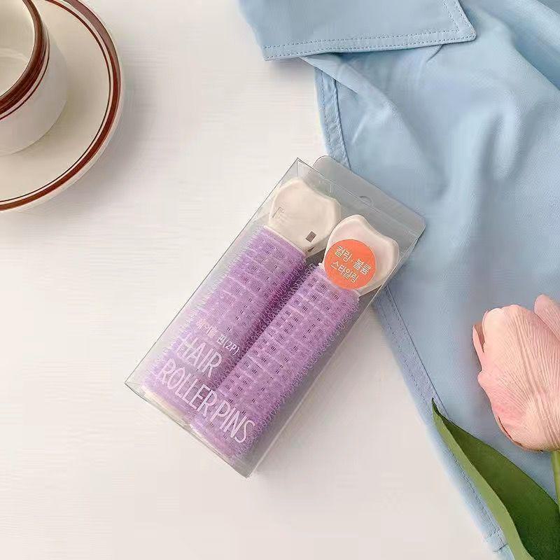 

Заколка-труба для волос с бесшовным дизайном, прикорневой черепной частью, фиксированной челкой и зажимом на лбу 2 pieces per box фиолетовый