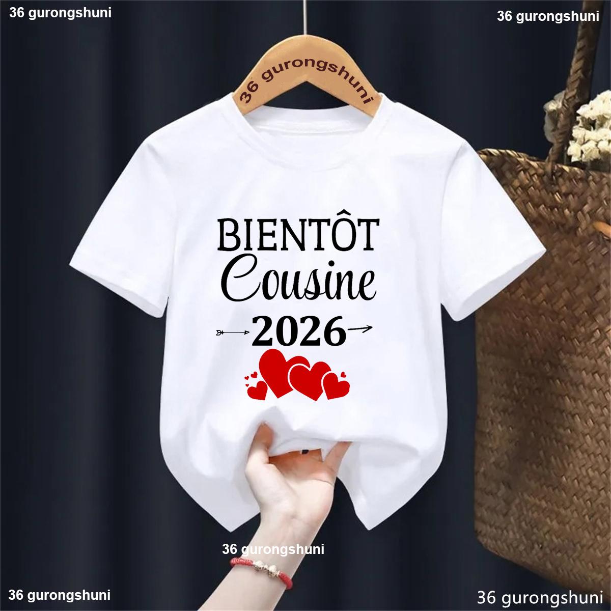 BientôT Cousine 2026 Future Cousine TShirt Going To Be Cousin Soon Tshirt Cousin Tshirt Pregnancy Announcement Tshirt Kids 100