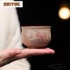 120ml Yixing Purple Clay Teacup Handmade Tea Bowl Jug Tea-tasting Meditation Cup Jianzhan Master Cups Tea Services Ornaments
