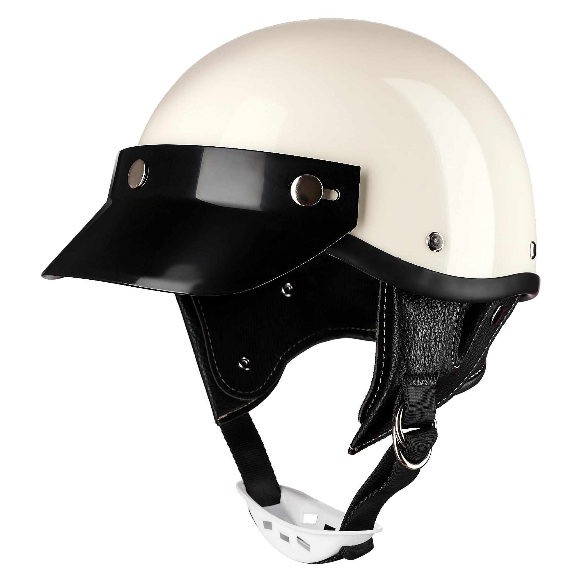 

Ретро Мотоциклетный Шлем Мотоциклетный Шлем для Харли Четыре Сезона Индивидуальность Шлем-Совок Электромобиль Полушлем L белый