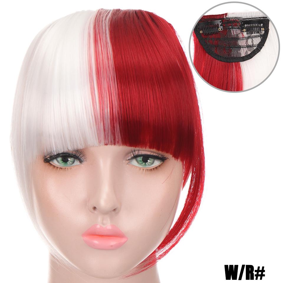 Nowe ładne dziewczyny do przedłużania włosów grzywka prosta peruka kawałek klip na klips z przodu włosy grzywka peruki syntetyczne niewidoczne grzywki czarny brązowy