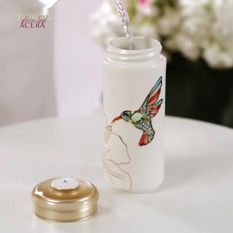 Gan Tang Xuan Hummingbird Gilded Ceramic Travel Mug