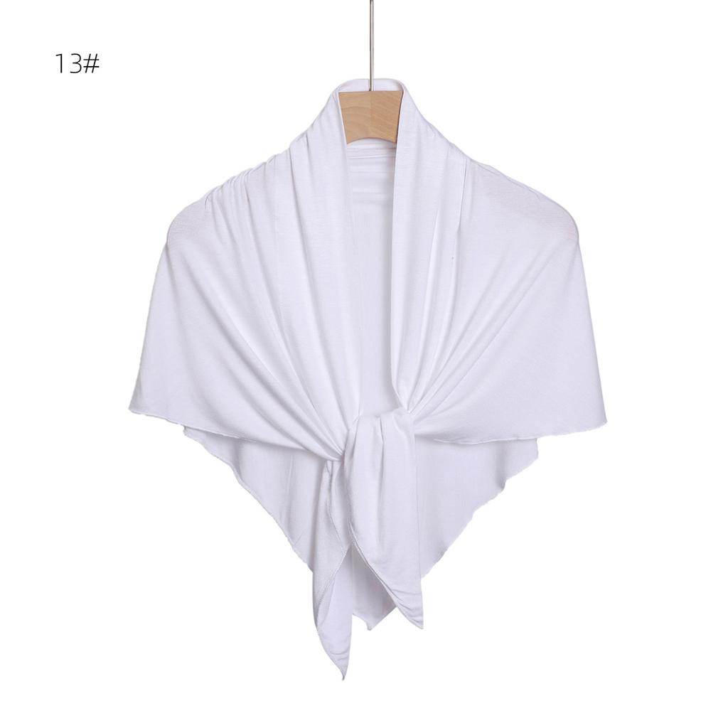 Premium Triangle Jersey Hijabs for Women Solid Muslim Scarves Turban Elastic Bandana Arab Headscarf Khimar Wraps Saudi Hijabs