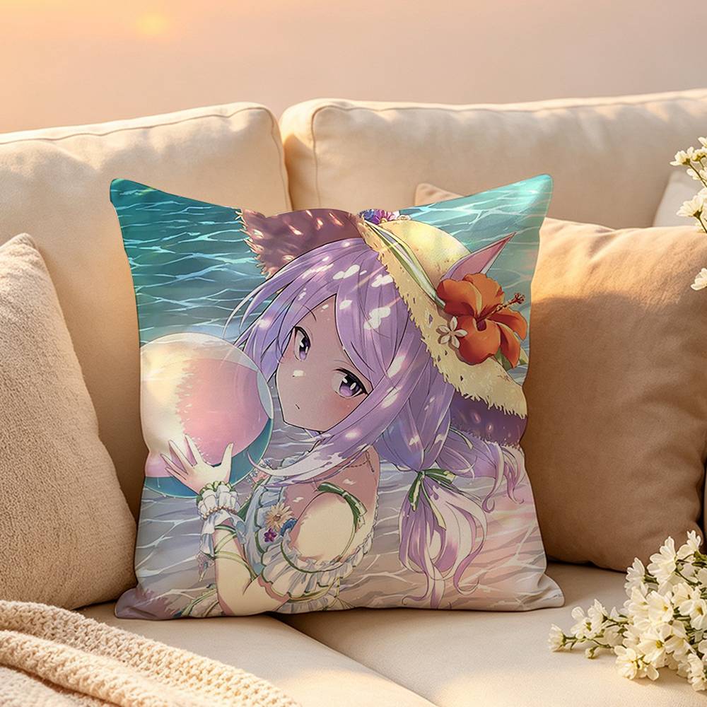 Cute Mejiro Mcqueen Uma Musume Pillow Case Pattern Printed Pillowcase For Living Room Sofa Cushion Cover