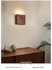 Mid-Century Solid Walnut Wall Lamp: Full Spectrum Eye Protection for Bedroom or Stairway