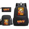 Naruto Printed School Backpack Set with Shoulder Bag and Pencil Case for Boys Girls Teens Anime Cartoon Student Bookbag Set