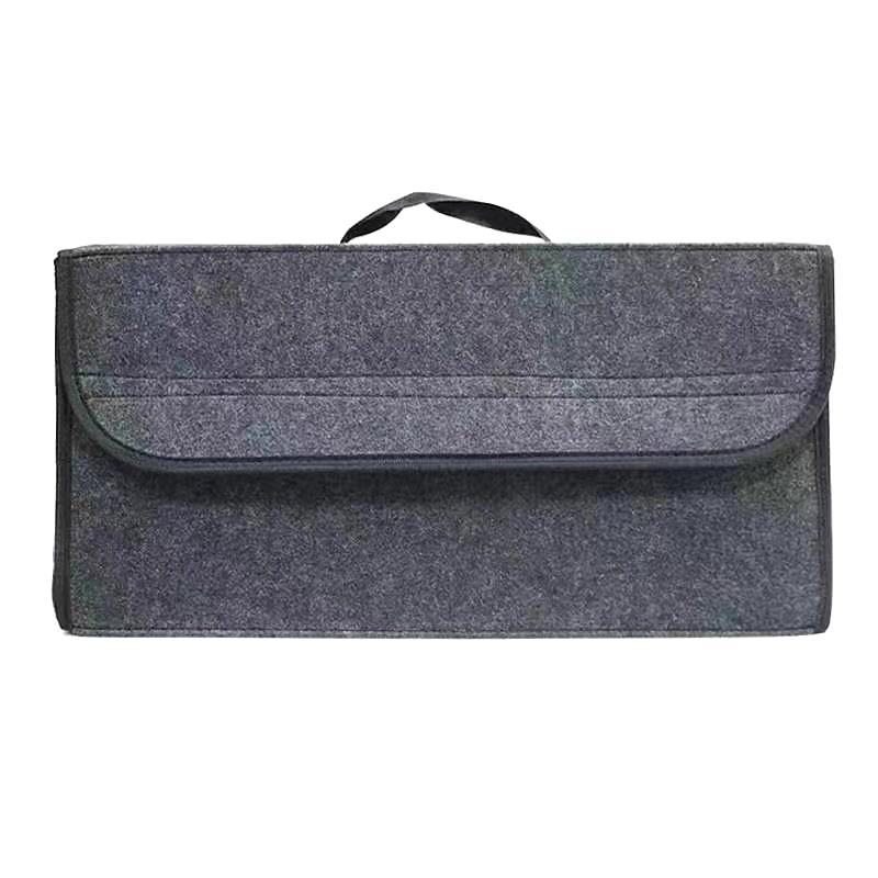 

Автомобильный ящик для хранения, портативный складной органайзер для багажника автомобиля, войлочный ящик для хранения, многофункциональный прочный автомобильный ящик для хранения в багажнике 50*17*24cm серый