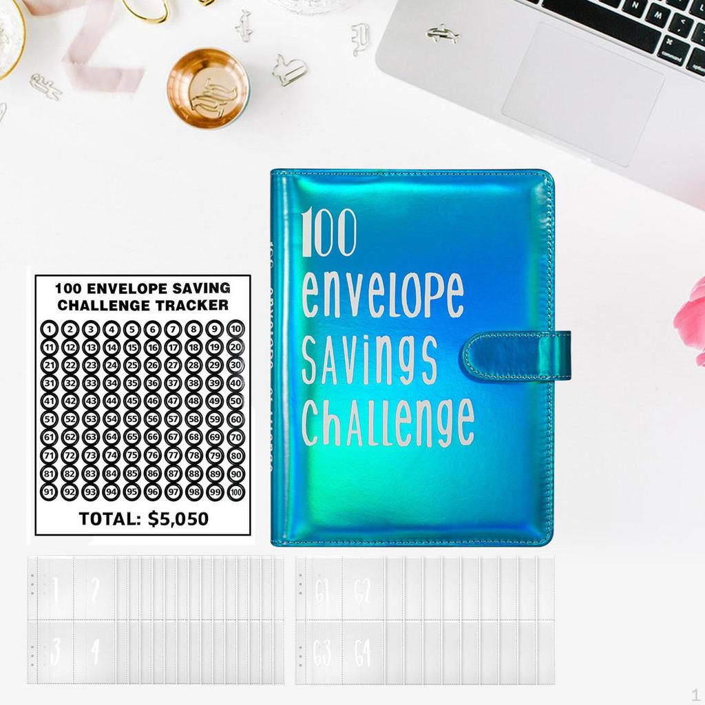 100 Envelopes Money Saving Challenge Binder A5 Savings Book