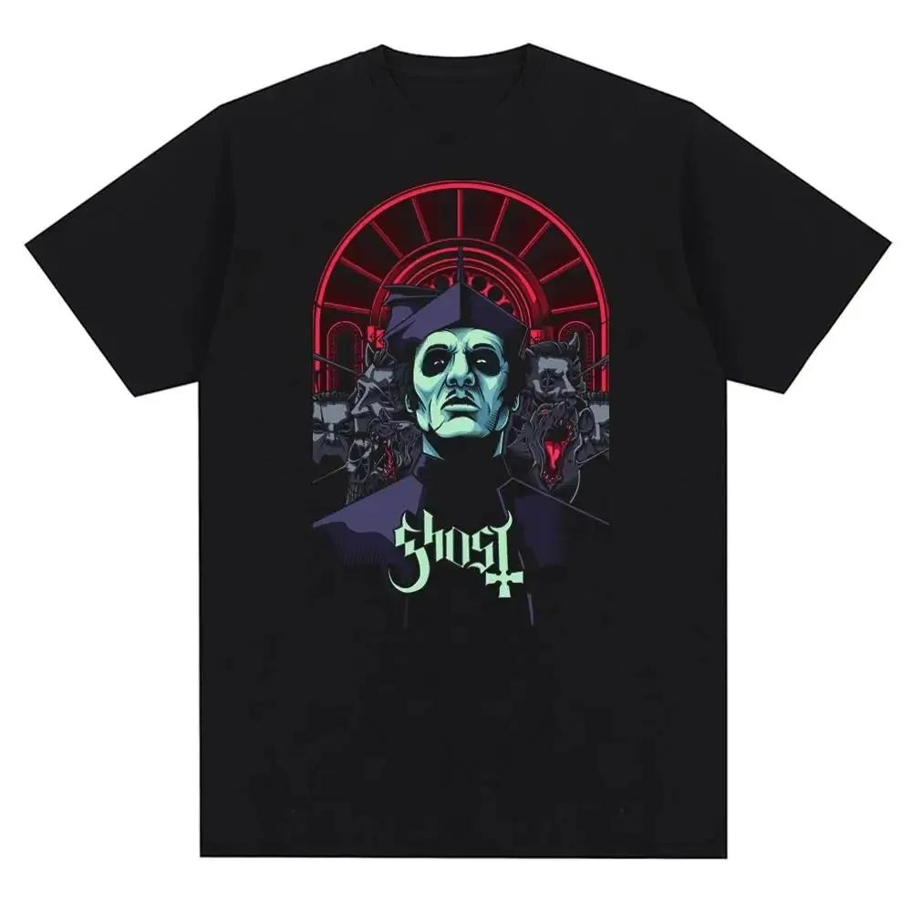New Ghost Band Graphic Print T Shirt Men Women Fashion Casual Rock Streetwear Short Sleeve Plus Size T Shirt Unisex