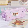 Embroidered Kawaii Pencil Bag Large Capacity Pen Pencil Case Stationery Bag  Student