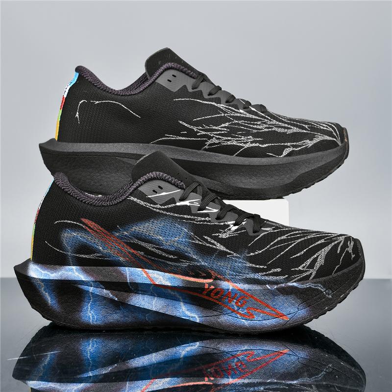 

Мужская спортивная обувь, легкие беговые кроссовки для соревнований с карбоновой пластиной, зимняя амортизация, противоскользящая, износостойкая, дышащая 44